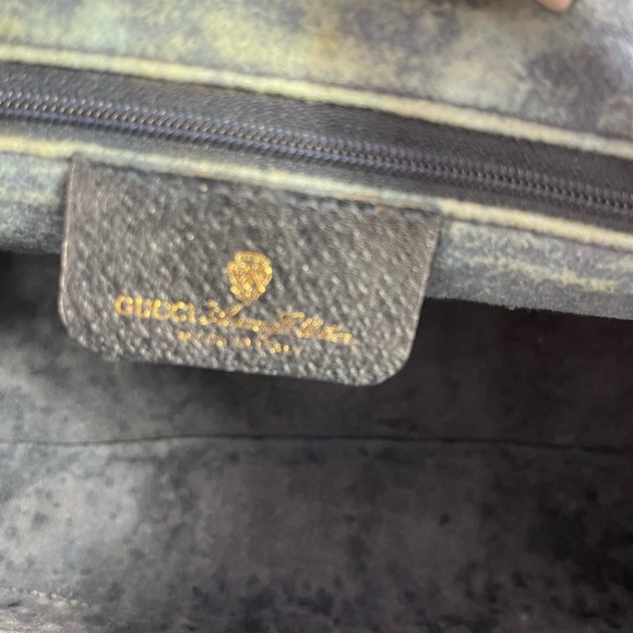 Authentic Gucci  Monogram Vintage Web Boston Navy Tote - Picture 9 of 15